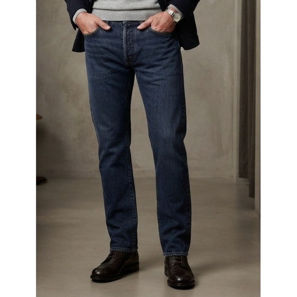 Levi's 501 Original Fit Button Fly Denim Jeans Men's 33x34 Blue Cotton Straight